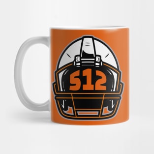 Retro Football Helmet 512 Area Code Austin Texas Football Mug